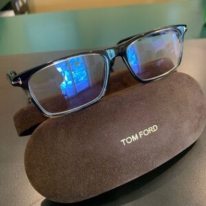 TOM FORD TF5681-B. Color 056 
Tortoise 54mm Rectangular Eyeglasses 